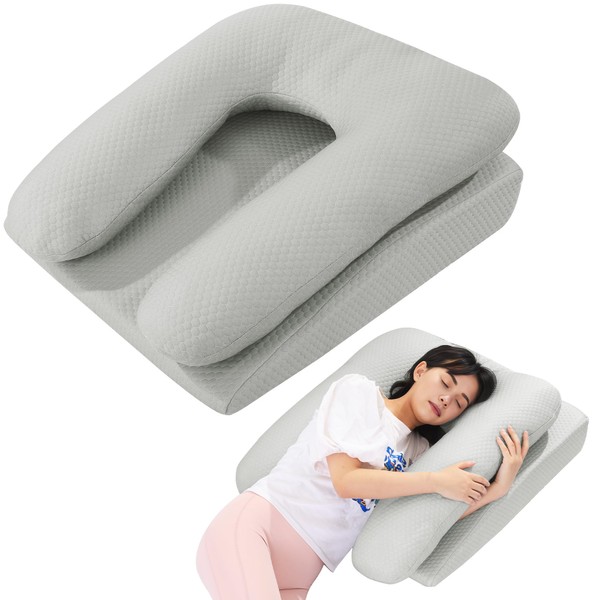 MABOZOO Side Sleeper Pillows for Adults,Shoulder Pillow for Side Sleepers,U