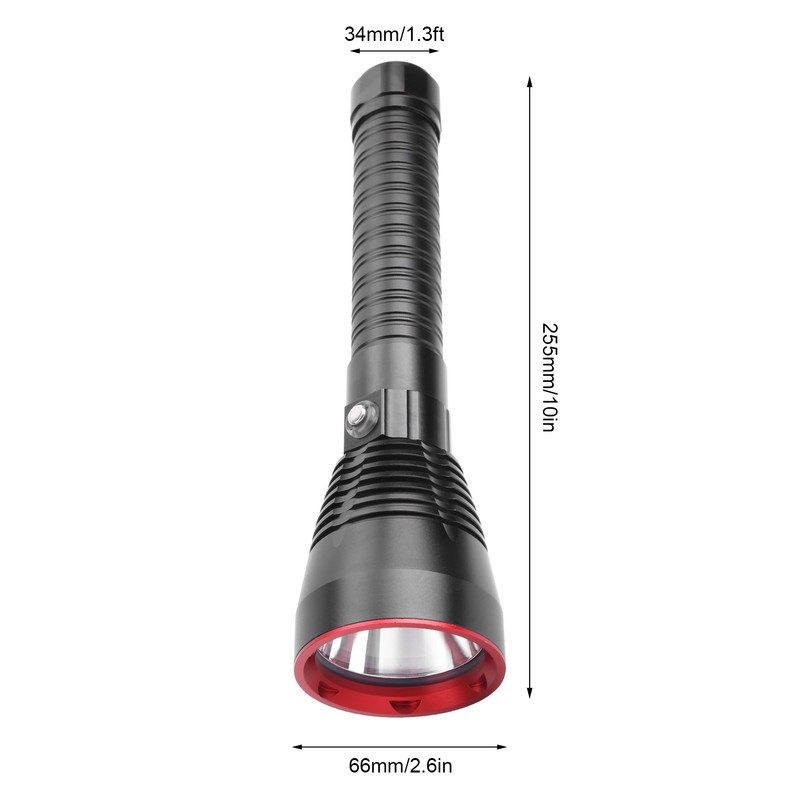 Portable LED Diving Flashlight Underwater Lighting IPX8 Waterproof Light Electric