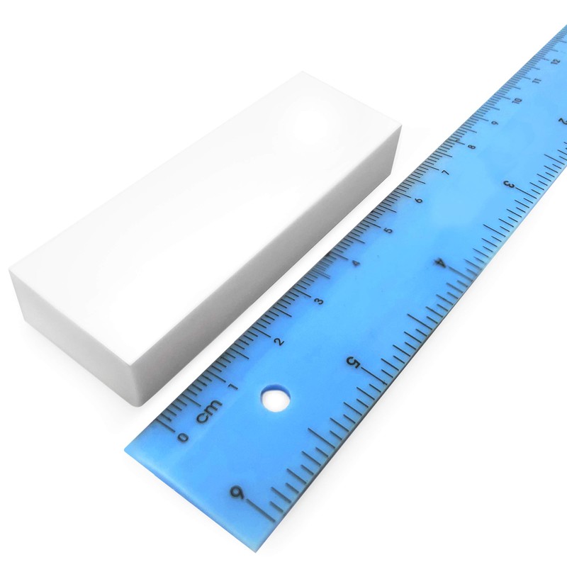 Hi-Polymer Large Plastic Rubbers Erasers - White - Pack of