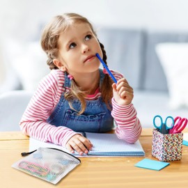 Heveer Document Bag with Zip, A6 Mesh Zip Bag, Waterproof Document Case for File Paper Receipts, Pack of 10, Black / Grey