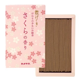 Kameyama Cherry Blossom Scent, Mini Size, Approx. 1.8 oz (50 g), Approx. 170 Sticks, Incense Sticks, Low Smoke