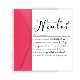 Happy Boss’s Day Card for Mentor, Unique Mentor Definition Card for Boss Leader Manager,Mentor Thank You Gifts for Men Women
