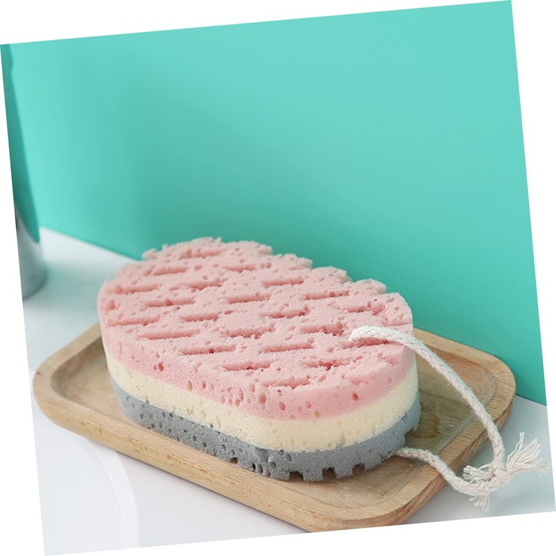 OHPHCALL Rich Bath Sponge Sponge Head Scrubber Body Scrubbing Tool