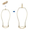ECUDIS Lamp Shade Brass Risers Lamp Finial Extender, 2 Pack