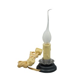 Creative Hobbies® Rustic Country Candle Lamp, 5 in, On/Off Switch, Metal Trim, Plug-in