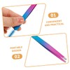 Healvian 2pcs Professional Eyebrow Tweezers Portable Stainless Tool with Brush