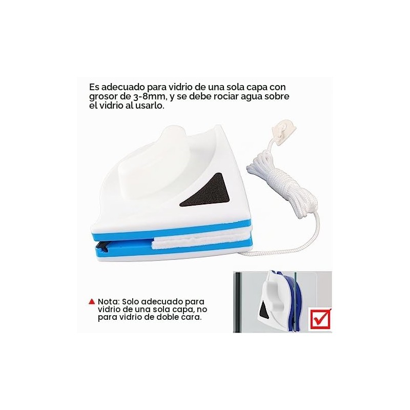 Garosa Limpiavidrios Magnético para Ventanas de Una o Dos Caras