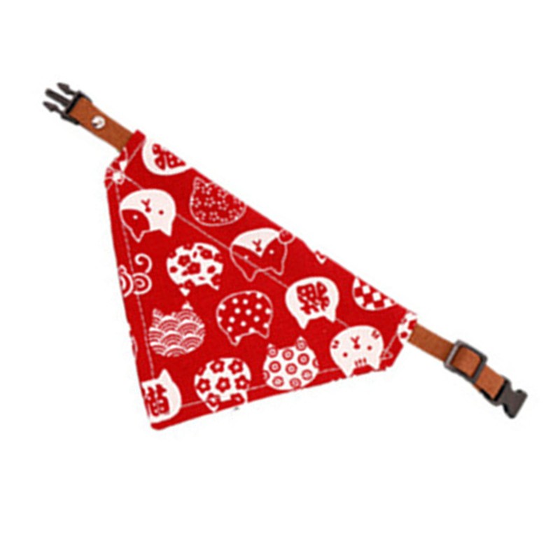Cat Triangle Bib Cute Japanese Style Adjustable Mohair Pet Triangle