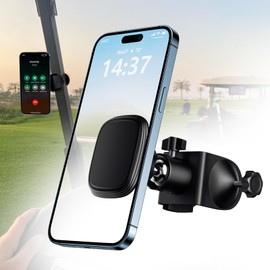 iGoevo Golf Cart Phone Holder,Golf Magnetic Phone Mount for EZGO/Club Car/Yamaha,Ultra Strength Magnet Cell Phone Caddy Compatible for All Phones
