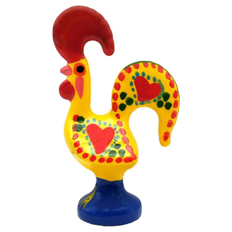 2 Inch Good Luck Portuguese Rooster Barcelos Metallic Figurine for