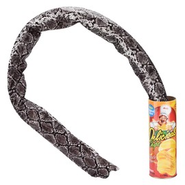 Novelty Potato Chip Can Funny Realistic Pranks Joke Jump Pop Out Spring Snake Trick Toy