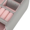 Three Layer Jewelry Storage Box PU Leather Necklace Rings Earrings