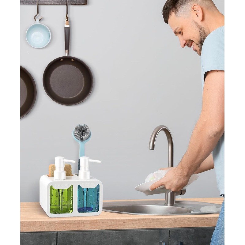 LINZOM Soap Dispenser for Kitchen Sink, 700ml Kitchen Soap Dispenser