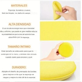 12 Esponjas Premium Extra Suaves Aplicadoras Cera Automotriz
