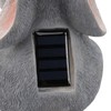 Bunny Outdoor Garden Statues Resin 600mAh Warm Light Rabbit with