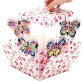 Rierousy Surprise Gift Box, Butterfly, DIY Explosion Box, Small, Explosion Box, Birthday Gift for Friends and Family (Love)