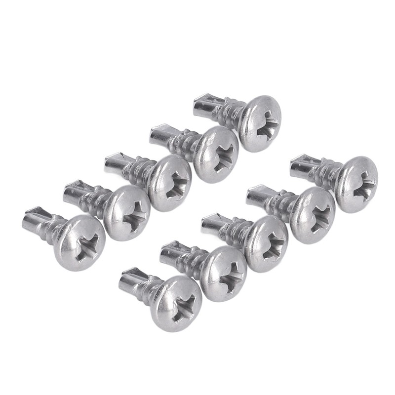 200Pcs Self Drilling Screw Stainless Steel Round Head M4.8x13 Fastener