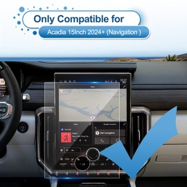 Coleya 2024 2025 Acadia Screen Protector for GMC Acadia (Elevation/AT4/Denali) 15-inch Touchscreen, 9H Tempered Glass 2025 Acadia Accessories HD Transparent Premium Infotainment System 15"