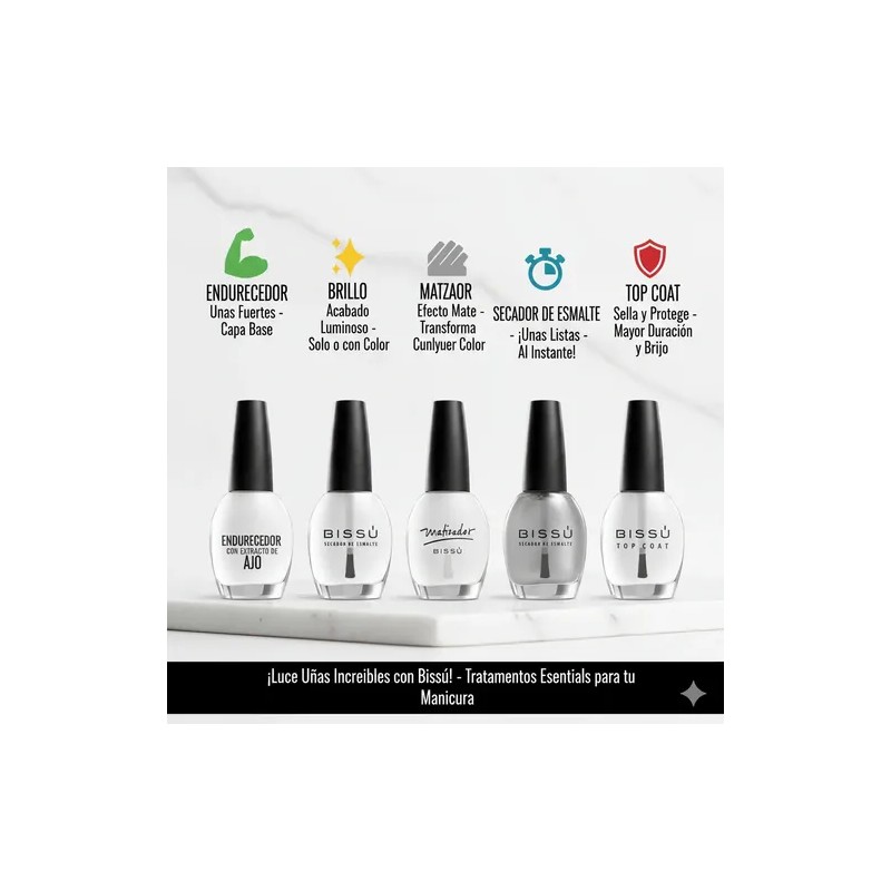 Tratamientos Esmalte Para Uñas Bissú 15ml Original