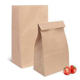 piopiocoing Piopiocoing 50 Pcs 12 Lb 13 x 7 x 4.5" Brown Paper Lunch Bags, Large Durable Paper Bags Bulk for Packing, Delivery, Take Out, Grocery, Retail Shopping, Heavy Duty Kraft Paper Sack for Snacks, Bakery