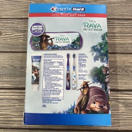 Oral-B Crest Kids Disney's Raya Gift Pack 2 Toothbrushes and 4.2 Oz Toothpaste Case