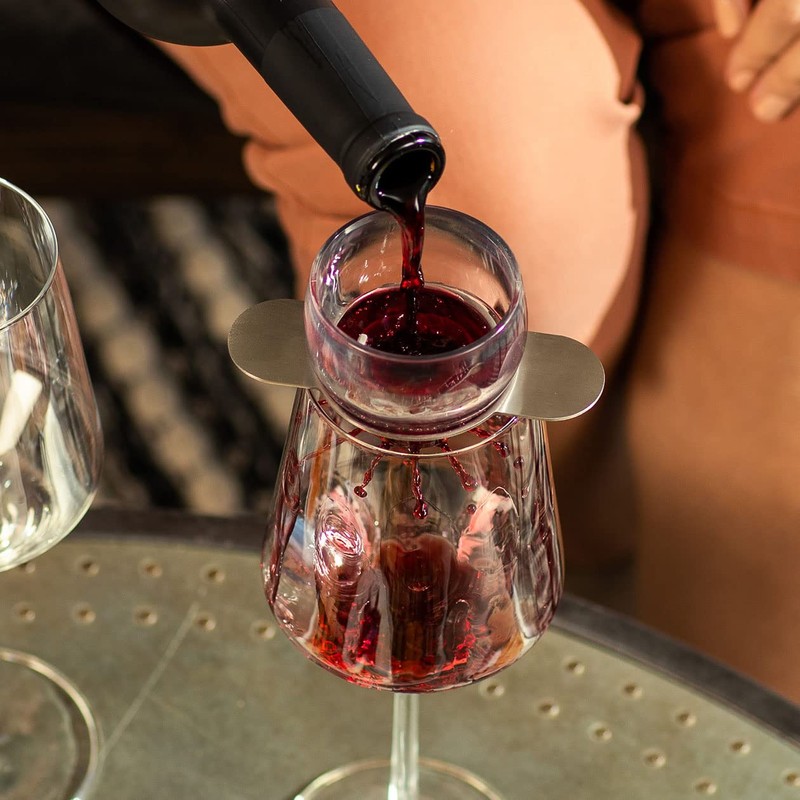 Rabbit Wine, Wine Aerator with Sediment Strainer and Stand, Hand-Free