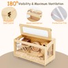 HOTAMO Wooden Hamster Cage with Acrylic Board Base, 31.5"