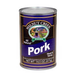 AmishTastes Walnut Creek Canned Pork Chunks, All Natural, Heat & Serve, 14.5 Oz. (Pack of 6)
