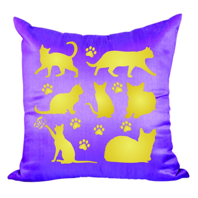 Cat Silhouette Stencil 21.5 x 21.5 (L) Reusable Animal Wall