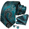 DiBanGu Conjunto de gemelos de seda para hombre con corbata