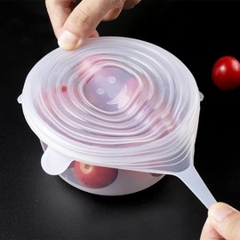 Tapa Elástica Reutilizable de Silicona: Cubiertas Herméticas Elásticas para Alimentos Almacenamiento y Conservación La Frescura Seguras Refrigerador Microondas Lavavajillas Ayudante Cocina
