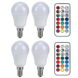 45W LED RGB Bulb Light Colorful Changeable Remote Control Lamp for Bedroom Stairway Bar 85V265V(RGB Pure White 6000K E12  Lamp Socket)