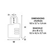 Master Lock 4623EURDAST Zahlenschloss mit Flexiblem Bügel, Zufällige Farbe, 9,5