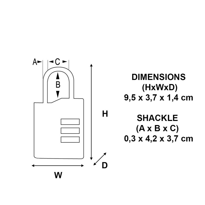Master Lock 4623EURDAST Zahlenschloss mit Flexiblem Bügel, Zufällige Farbe, 9,5