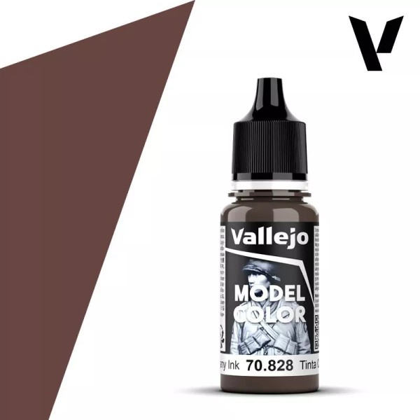 Vallejo VAL70828 Vallejo Model Color: Mahogany Ink (18ml)