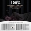 INOVADAY 100% Blackout Curtains for Bedroom, Thermal Insulated Linen Blackout