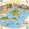7.6x12 ft Large World Map Classroom Rug Travel Maps Educational