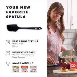 DI ORO Seamless Series 11.2 Inch Large Silicone Spatula - 600°F Heat-Resistant