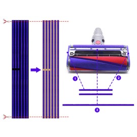 Jegehoyo 9 St1ck weiche Pl1schstreifen Zubeh?r f1r Dyson V6 V7 V8 V10 V11 V12 Staubsauger Weicher Rollenkopf Ersatzteile