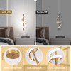 Vloitgol Spiral Led Pendant Light Fixtures, 5500K Gold Modern Led