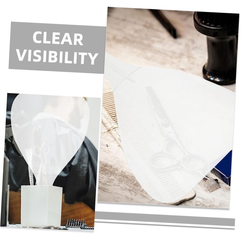 Baluue 2pcs Clear Plastic Barber Haircut Facial Shield Mask for