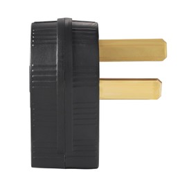 TENINYU 3-Pole, 3 Wire Dryer Plug Extension Cord Replacement Electrical Connector, NEMA 10-50P 50 Amp 125/250 Volt Angle Plug, Black