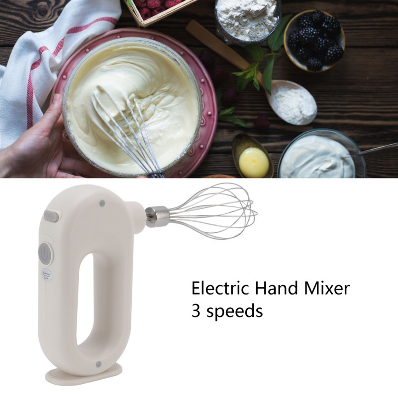 Electric Hand Mixer 3 Speeds Anti Slip Handle Design Safe