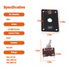 YINETTECH 1Set SPST Waterproof Momentary Toggle Switch, (ON)-Off-(ON) 12V 30A