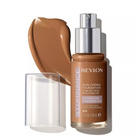 Revlon Illuminance Skin-Caring Liquid Foundation Makeup, Medium Coverage, 513