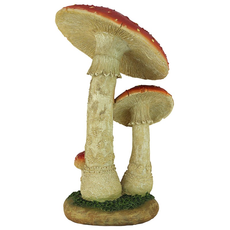 Design Toscano Mystic Forest Mushroom Statue: Red
