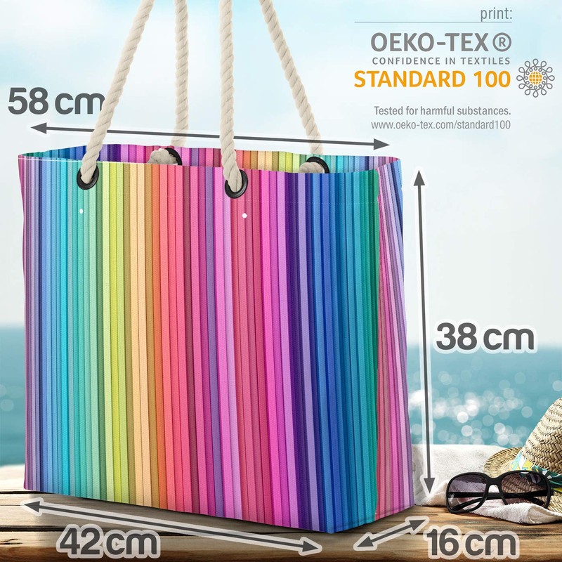 VOID Colour Stripes Beach Bag Shopper 58 x 38 x