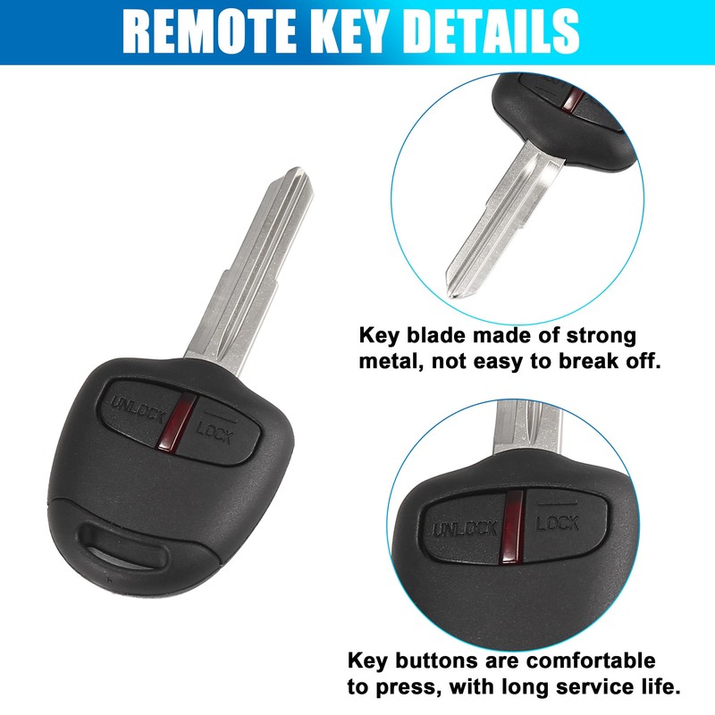 X AUTOHAUX Car Remote Control Key Replacement 3 Buttons 433MHz