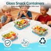 3 Pack Glass Snack Containers, Glass Snack Pack Containers with