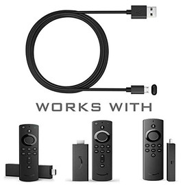 10FT Long USB Power Cable Cord Wire for All-New Fire TV FireTV Stick Streaming Device with Alexa Voice Remote 2020 2018 & Older Versions, Fire TV Stick Lite (Cable Only)